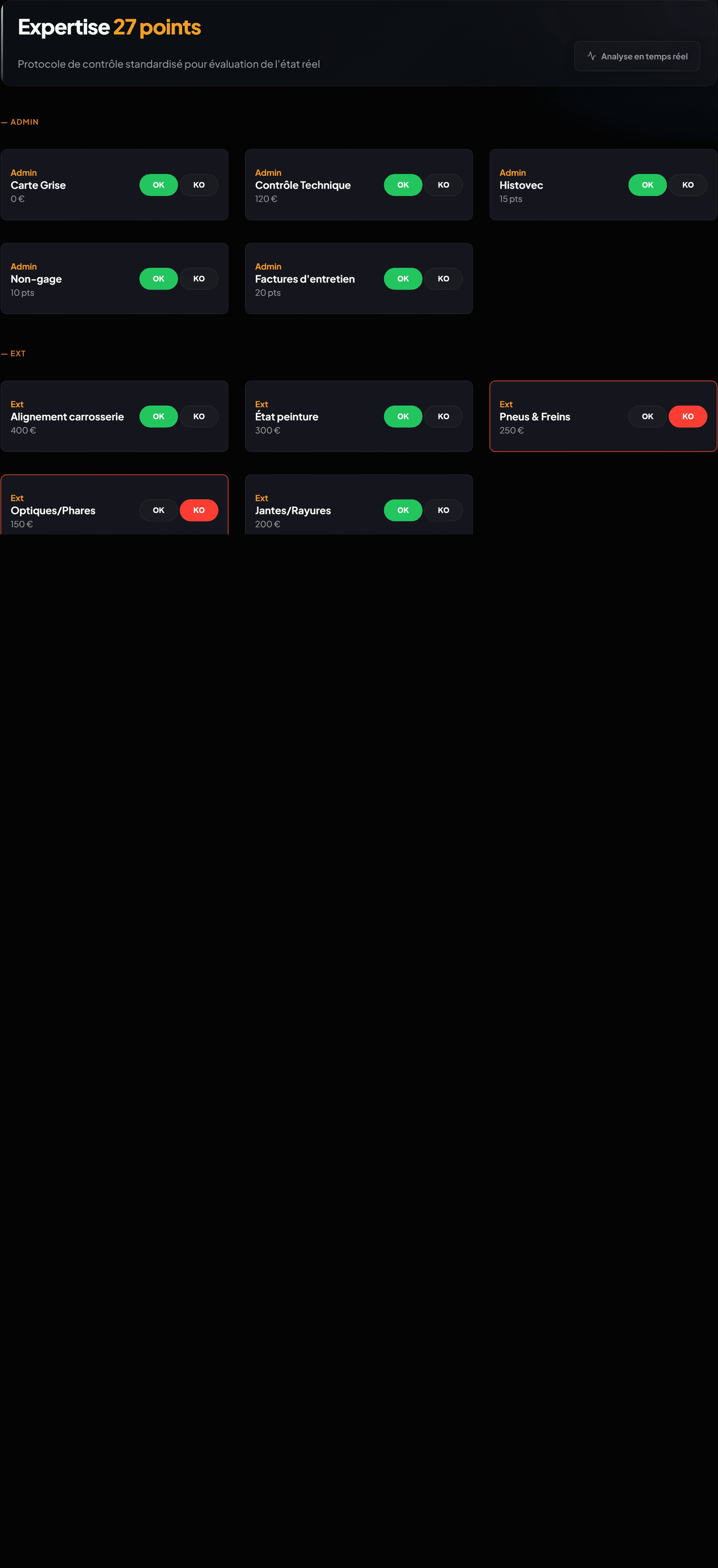 NegoDesk — checklist expertise et conformité véhicule
